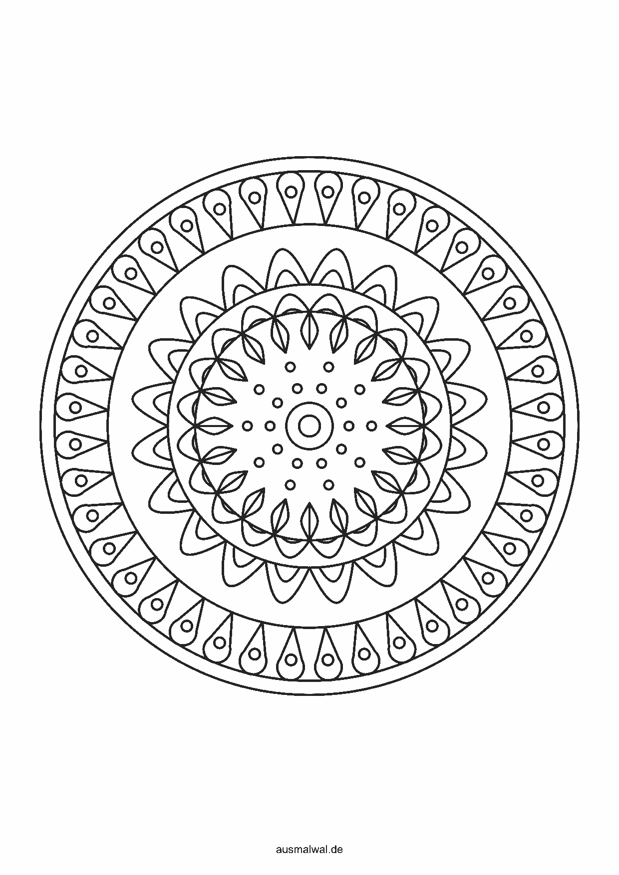 Mandala Nr. 111 zum Ausmalen, mittel
