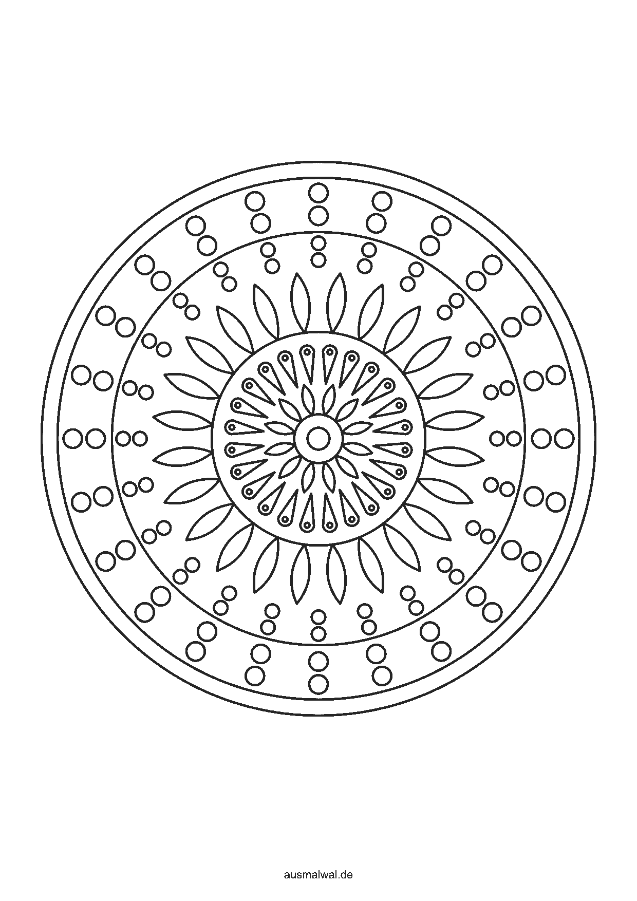 Mandala Nr. 202 zum Ausmalen, mittel