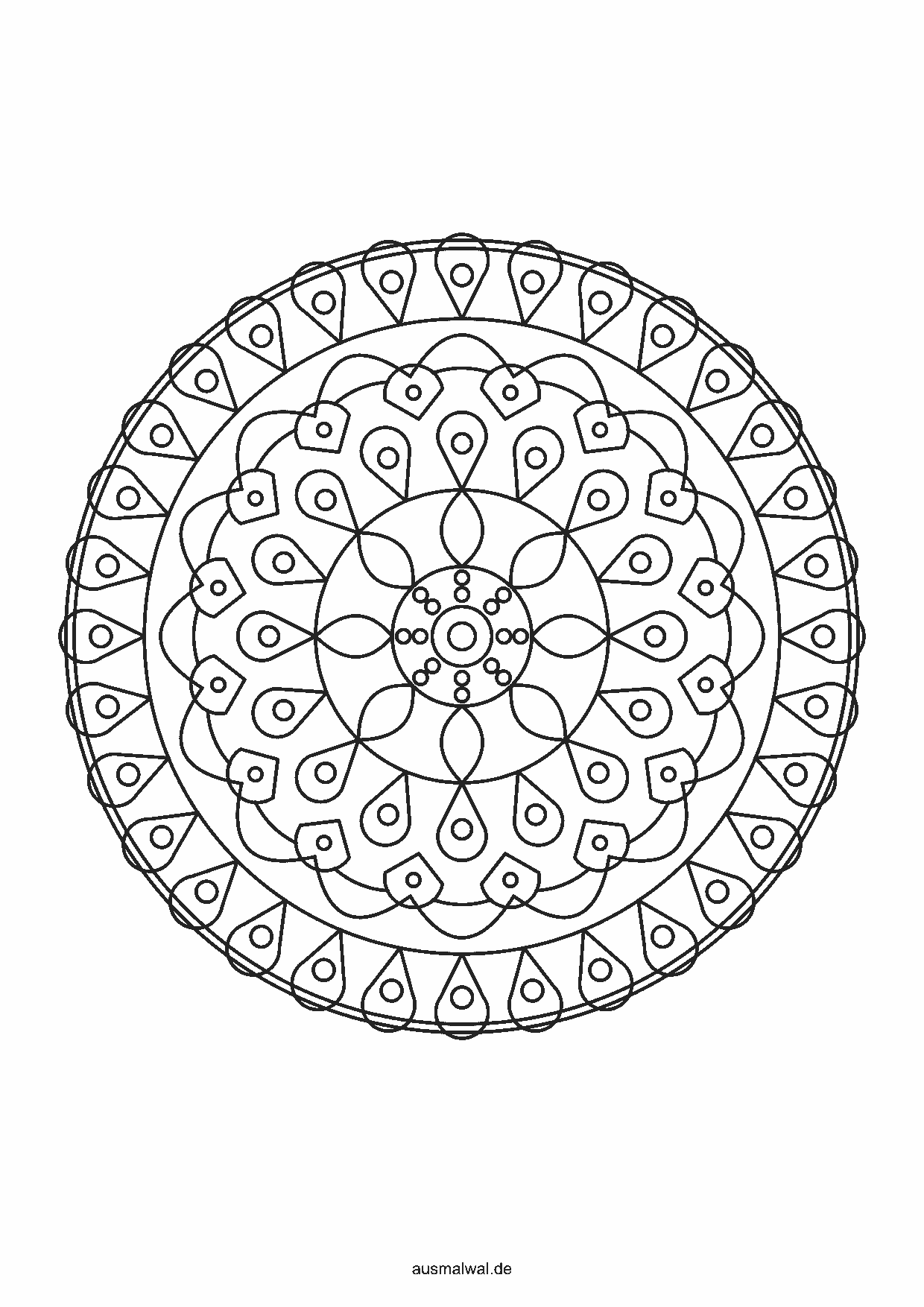 Mandala Nr. 2026 zum Ausmalen, mittel