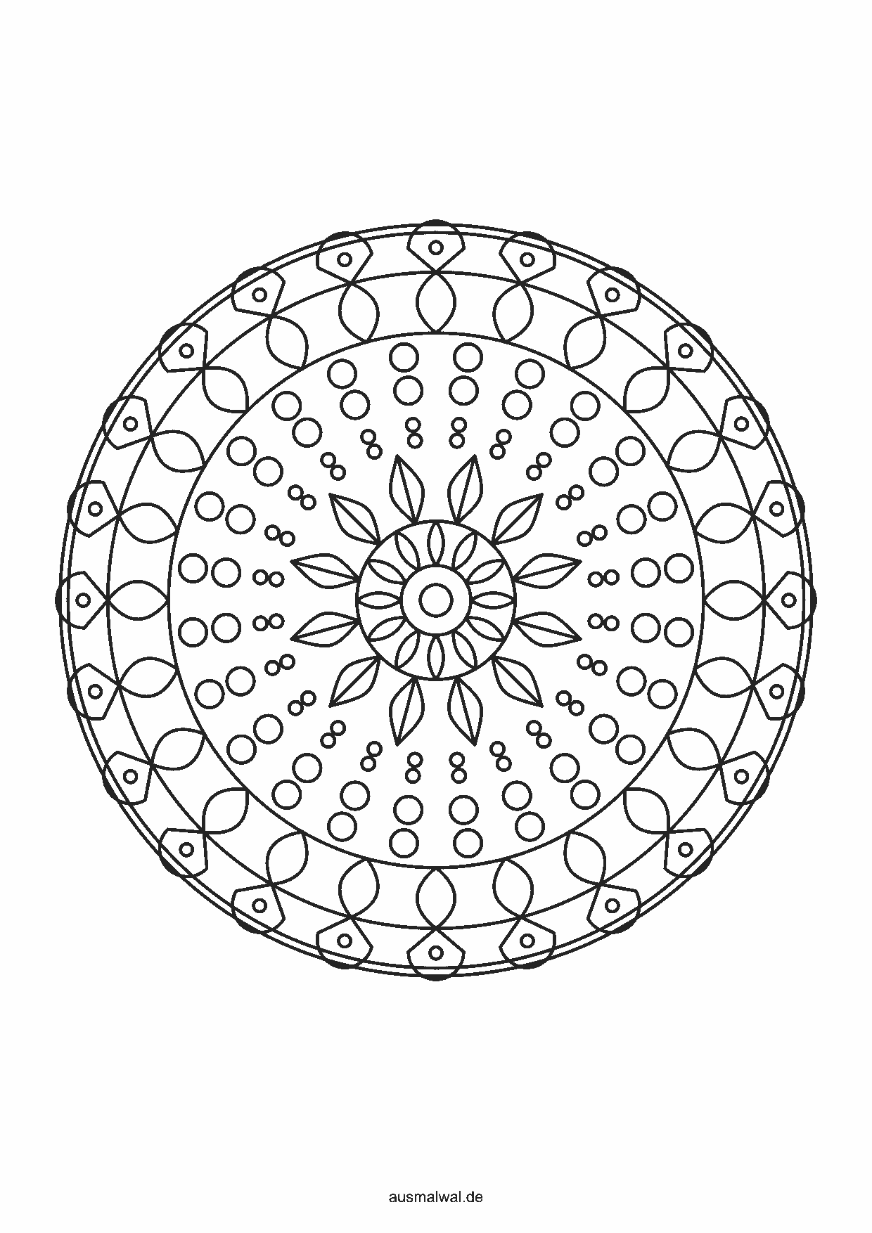 Mandala Nr. 500 zum Ausmalen, mittel